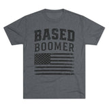 Based Boomer Tee – Vintage American Flag Graphic T-Shirt