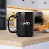 SPN Black Coffee Mug, 15oz