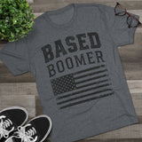 Based Boomer Tee – Vintage American Flag Graphic T-Shirt