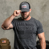 Based Boomer Tee – Vintage American Flag Graphic T-Shirt